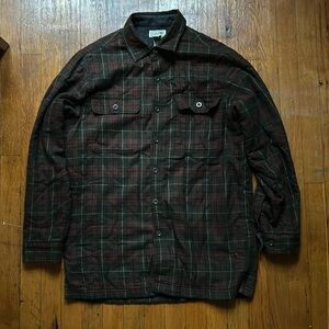 LL bean fleece-lined flannel button down shirt
